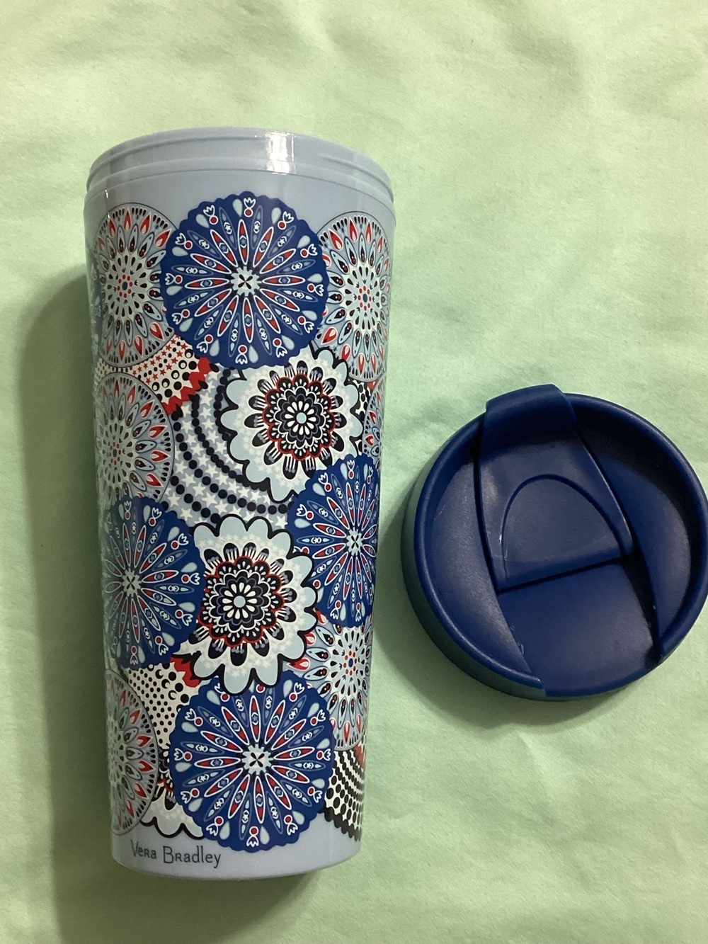 🌟3/$20🌟 Vera Bradley Blue Medallion Travel Mug Lid Set